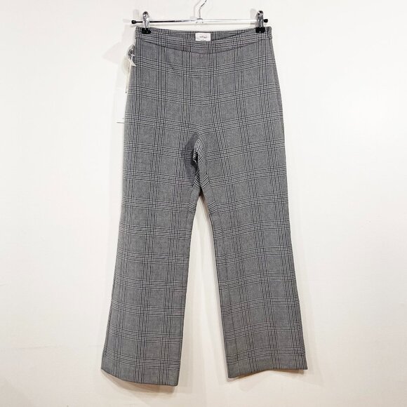 New Aritzia Plaid Ponte Kick Crop Pant Gray Check 4, S $148 - Picture 2 of 8